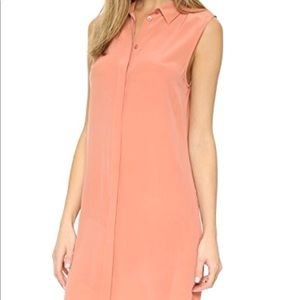 Equipment Silk Sleeveless Lanie Dress peach Sz L